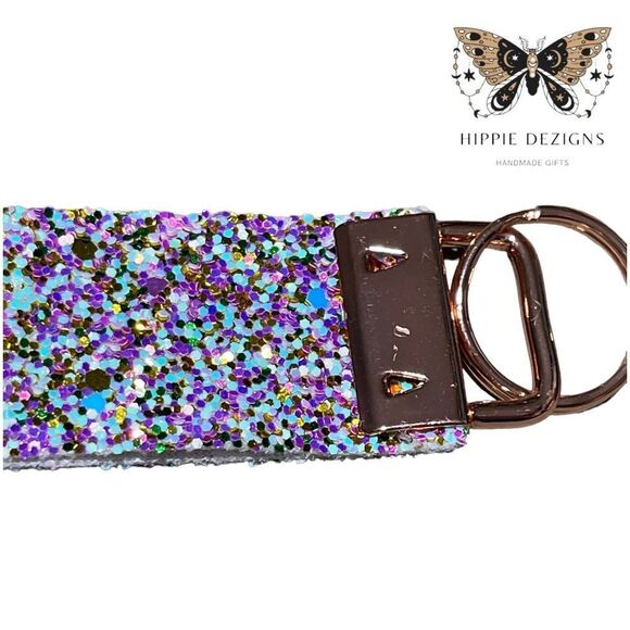 NWT Pink Glitter Wristlet with Rose Gold Hardware - Picture 6 of 6